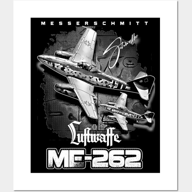 Messerschmitt ME-262 Luftwaffe Aircraft Wall Art by aeroloversclothing